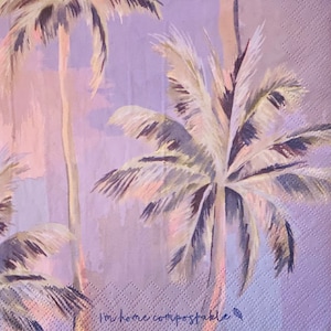 Palm trees paper napkin for decoupage or craft supplies and scrapbooking