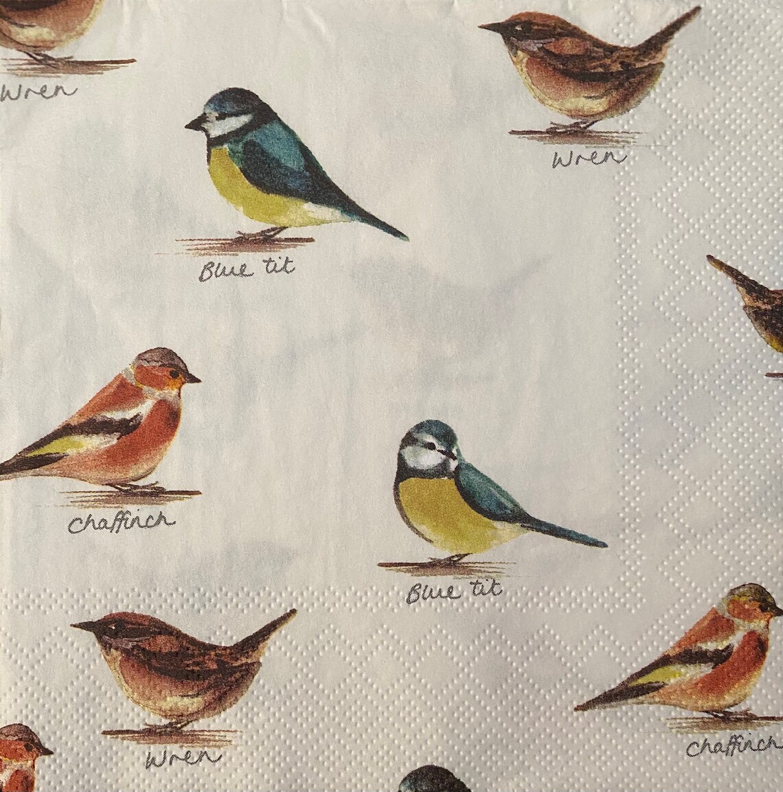 Birds paper napkin for decoupage or craft supplies and Etsy