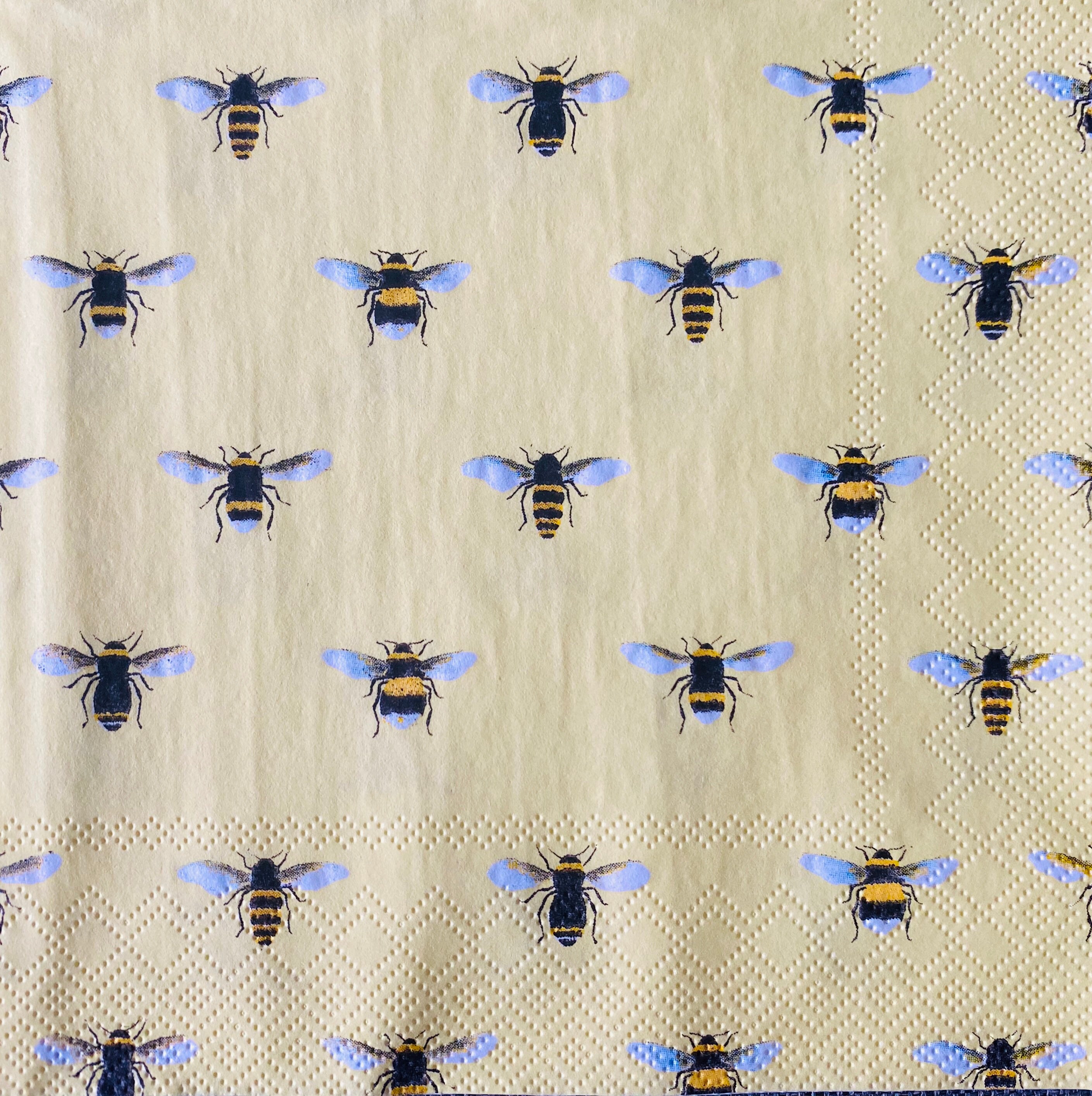 Bee paper napkins for decoration decoupage or craft supplies Etsy