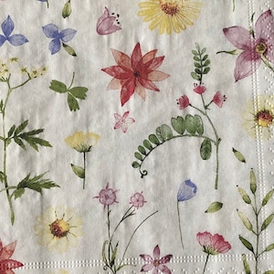 Tovagliolo di design decoupage di fiori primaverili