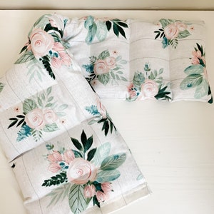 White Floral Hot Pack for Neck, Heated Neck Warmer, Heated Neck Wrap, Unique Gifts For Women Who Has Everything, Cozy Gifts For Women