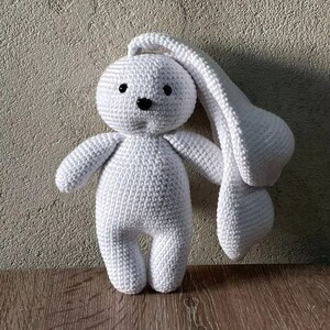 White bunny amigurumi / handmade stuffed toy / crochet bunny