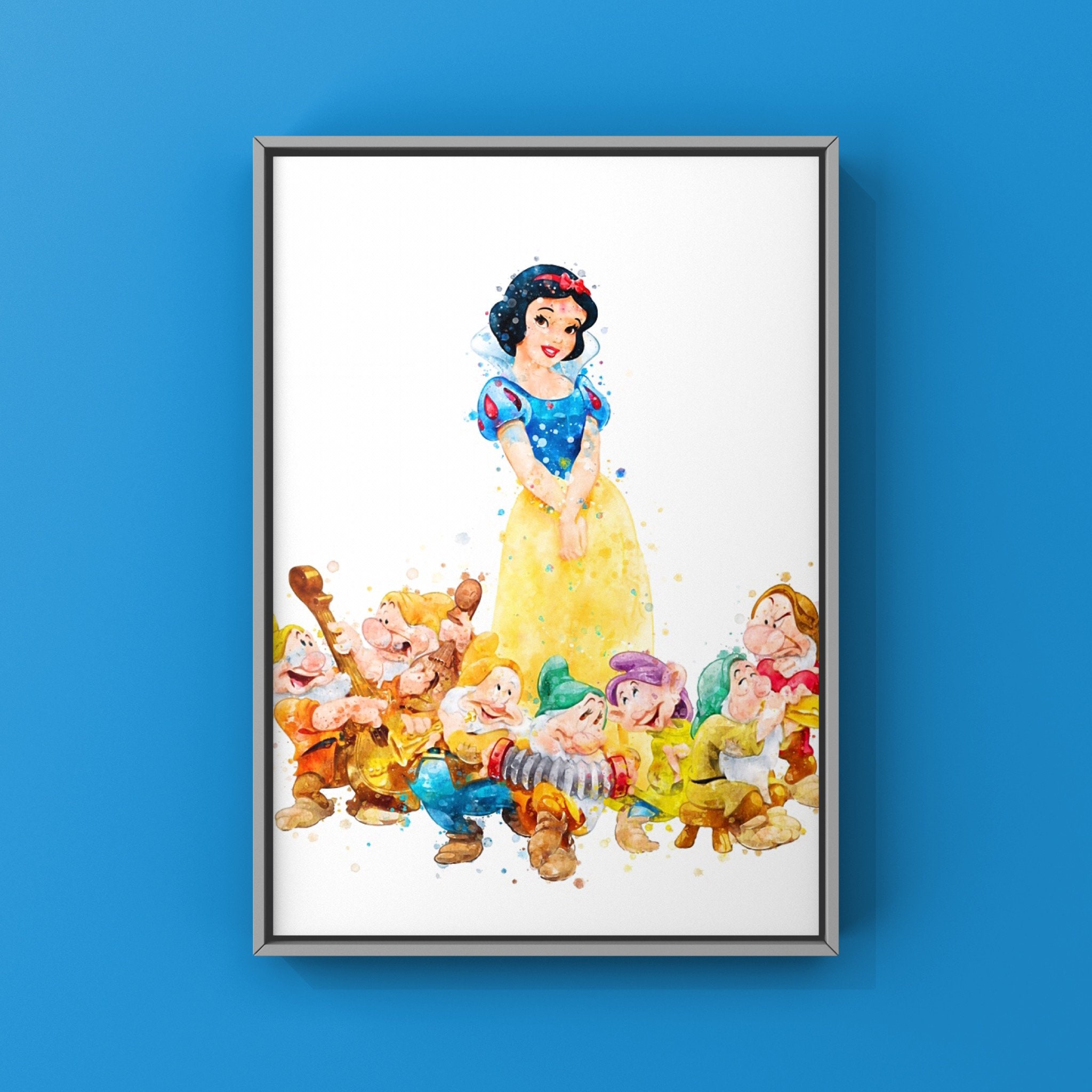 Disney Princess Art Set of 8 Elsa Cinderella Rapunzel Etsy