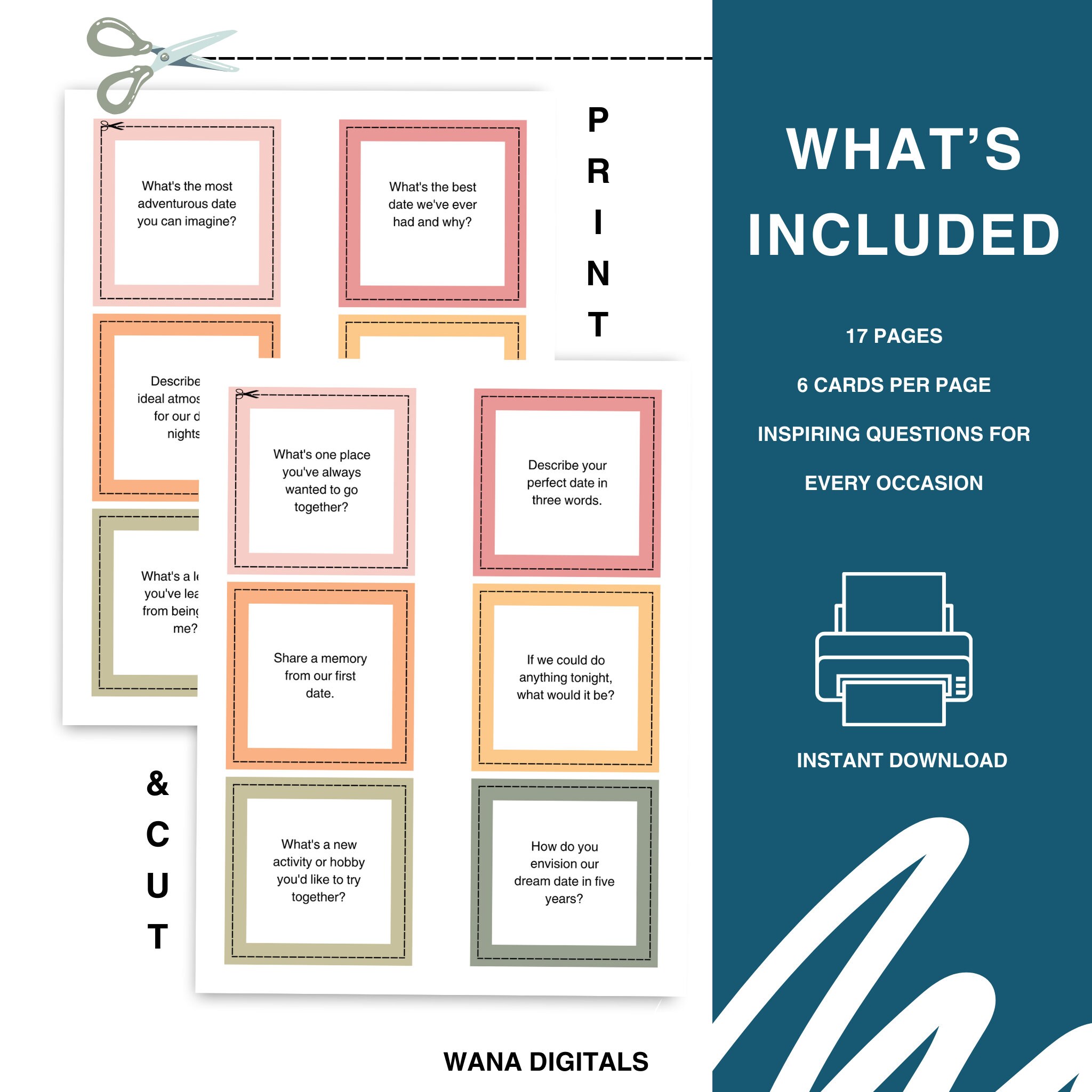 Printable Conversation Starter Cards Couple Reconnection Questions