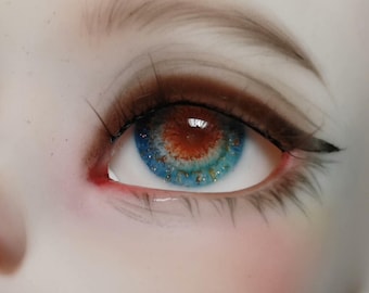 Yeux de poupée BJD réalistes peints à la main, yeux de sécurité en résine (12-18 mm)