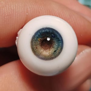 Custom Size 12-24mm Realistic BJD Resin Eyes, Safety Craft Eyes for 1/3 1/4 1/6 Dolls, Small/Normal Iris for Reborn & Art Dolls