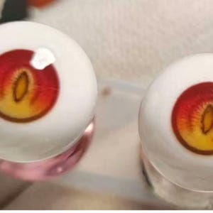 1 Pair Bjd Eyes Handmade Safety Resin Eyes, Realistic 10mm-24mm BJD Eyes with Small & Normal Iris, Reborn Doll Eyes