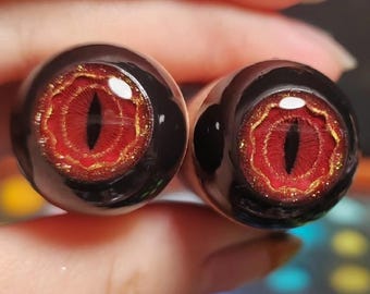 Red Resin BJD Doll Eyes: Safety Craft Eyes (10mm-24mm)