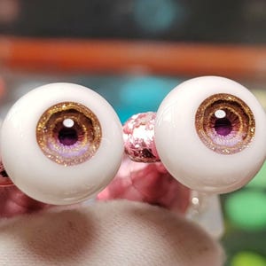 Custom Sparkling BJD Doll Eyes, Handmade Glowing Resin Eyes 8mm -24mm for Ball-Jointed/Reborn/Art Dolls