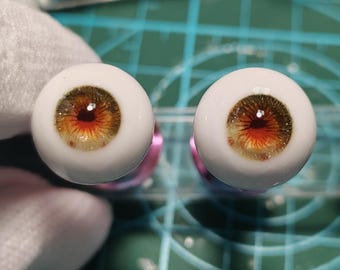 Yeux de poupée BJD en résine faits main : yeux de sécurité réalistes (12 mm-18 mm)