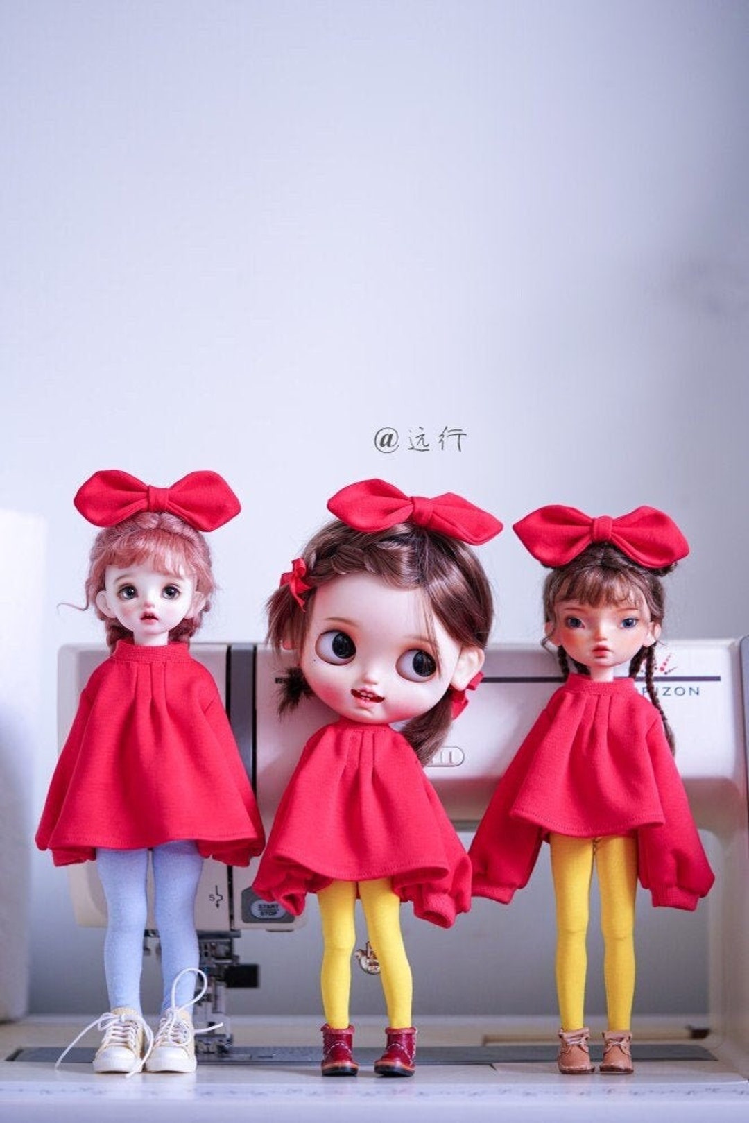 F018 Cute Pattern Wool Blend Fabric For Doll Clothes Sewing Doll