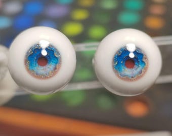 Yeux de poupée BJD réalistes, 10-24 mm Yeux de sécurité en résine, faits main