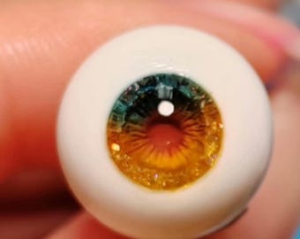 Yeux de poupée BJD faits main, yeux de sécurité en résine hypoallergénique (12-24 mm)