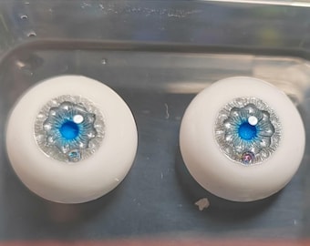 Yeux BJD scintillants : yeux de poupée de sécurité en résine de 12-24 mm, remplacements réalistes