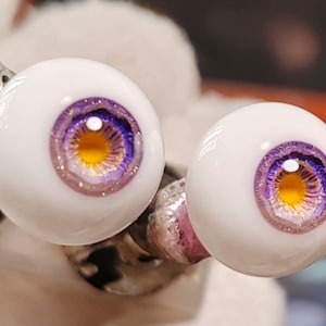 Pair of Customizable 8-24mm BJD Doll Eyes, Realistic Resin Safety Eyes for Reborn/Art/DD Dolls, Handcrafted