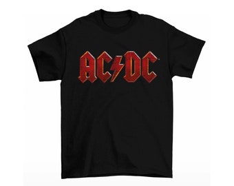 AC/DC Classic Red Logo T-Shirt | Small to 5XL Sizes