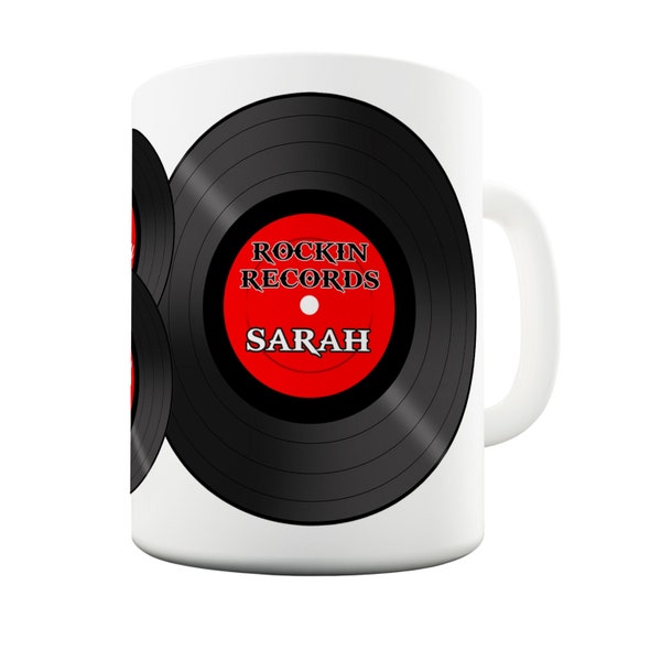 Music Lover Personalised Gift Mug - Custom CD Mug Record Player - CD MUG 11oz