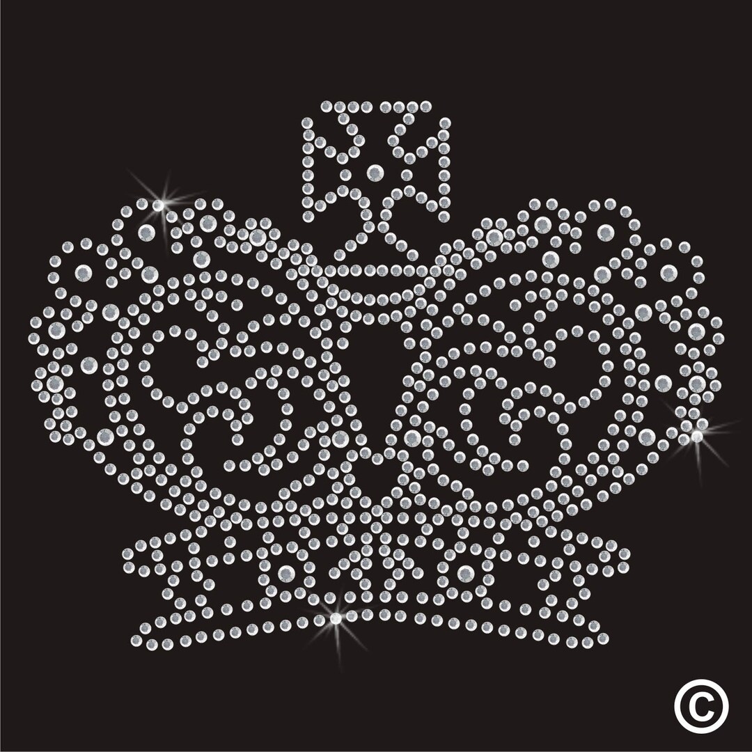 Crown Royal Rhinestone Diamanté Transfer Hotfix iron on Etsy
