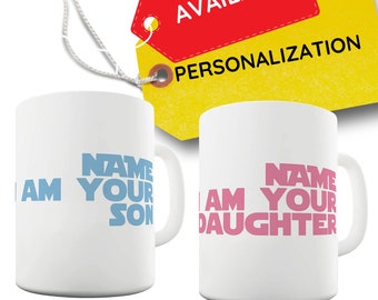 Personalised I am your Son/Daughter Mug, Mug for Mum, Mug for Daughter, Gift for Her, Mum Birthday Gift, Mothers Day Gift, step mother gift