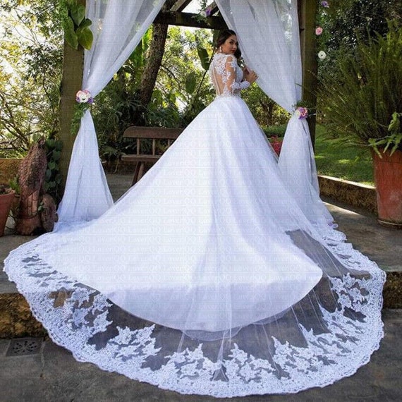 Princess Wedding Dress Long Sleeves, Beach Bride Dress, Bridal Gown ,Dress  For Bride Wedding Custom Made