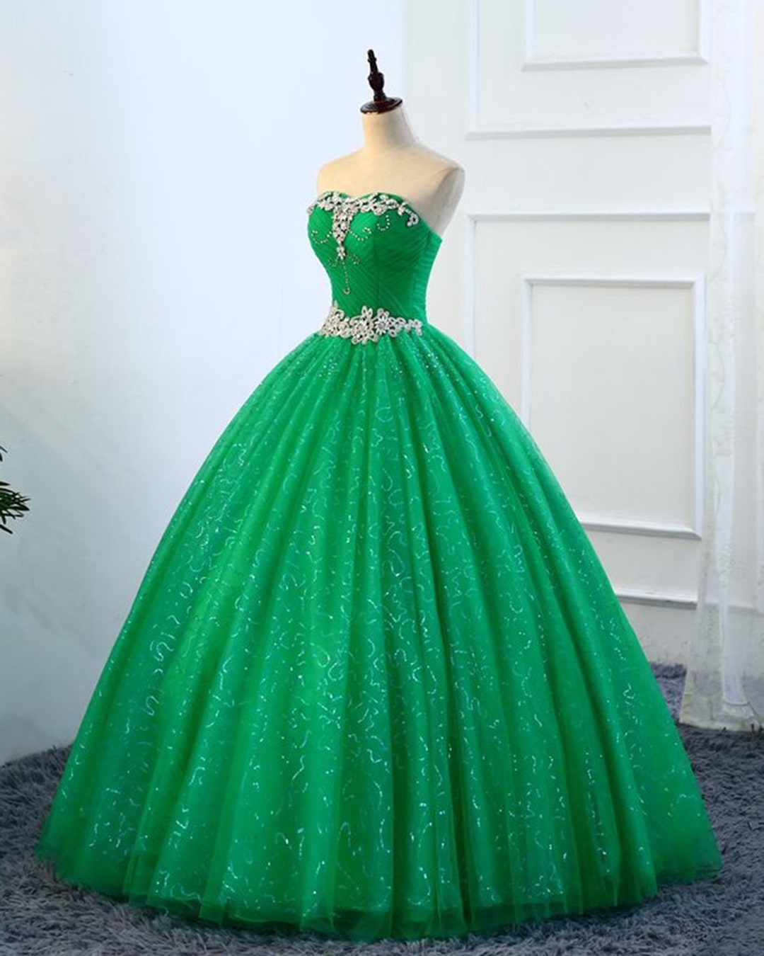 2024 Lace Sage Green Quinceanera Dresses Applique Off Shoulder Sweet 1 –  MyChicDress