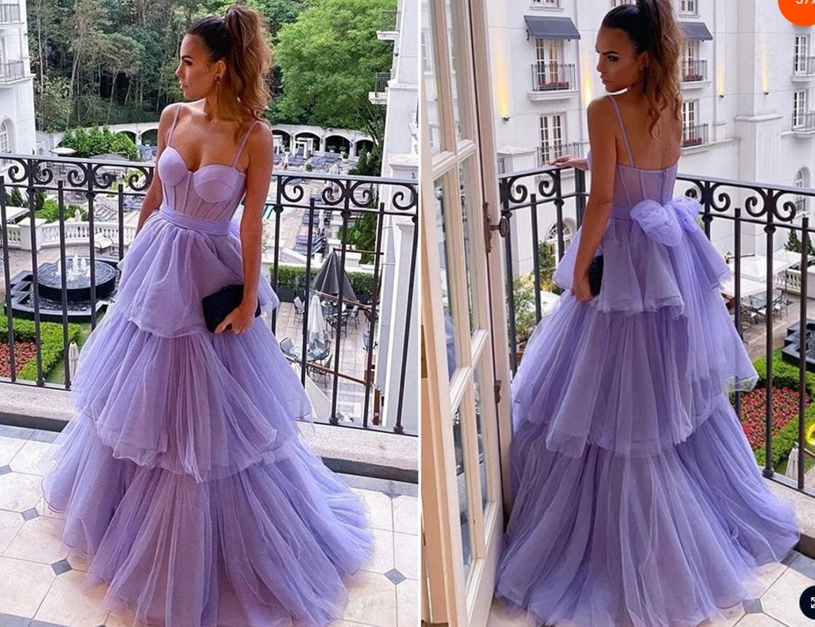 Affordable Custom Made Prom Dress for Girls Layers Skirt