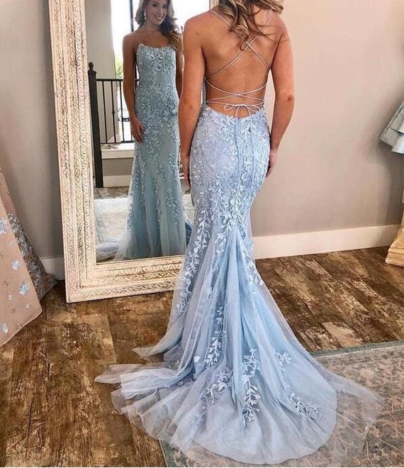 mermaid grad dress