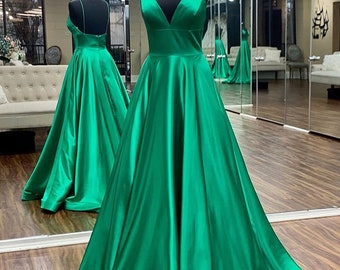 green dresses formal