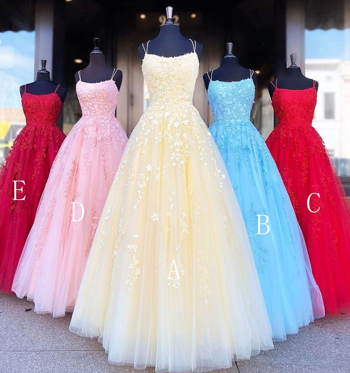Lace Prom Dress Lace up Back Evening Dress Formal Dress Ball Etsy