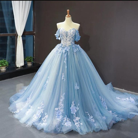 blue sweet 16 dresses