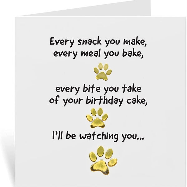 Birthday card from dog - Make their birthday 'pawfect'! - For Fur Baby Mums & Dads. This card is sure to make any dog lover's day.