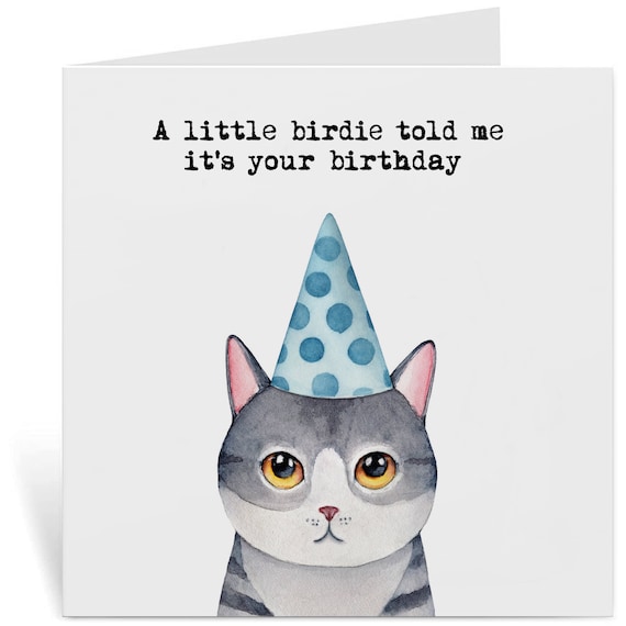 Tarjeta De Cumpleaños Humorística Para Dueños De Gatos - Diseño Con Gato Y Mensaje Gracioso, Tamaño 127x178 Mm, 300 G/m²