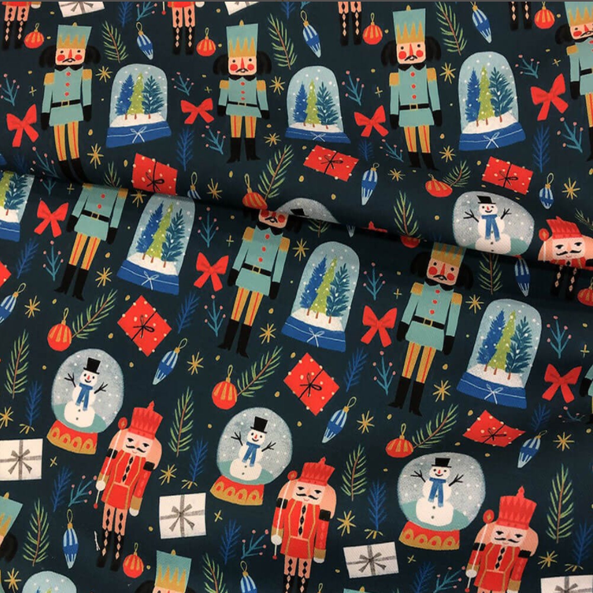 Nutcracker Cotton Fabric By The Yard Kids Child Home Decor Etsy