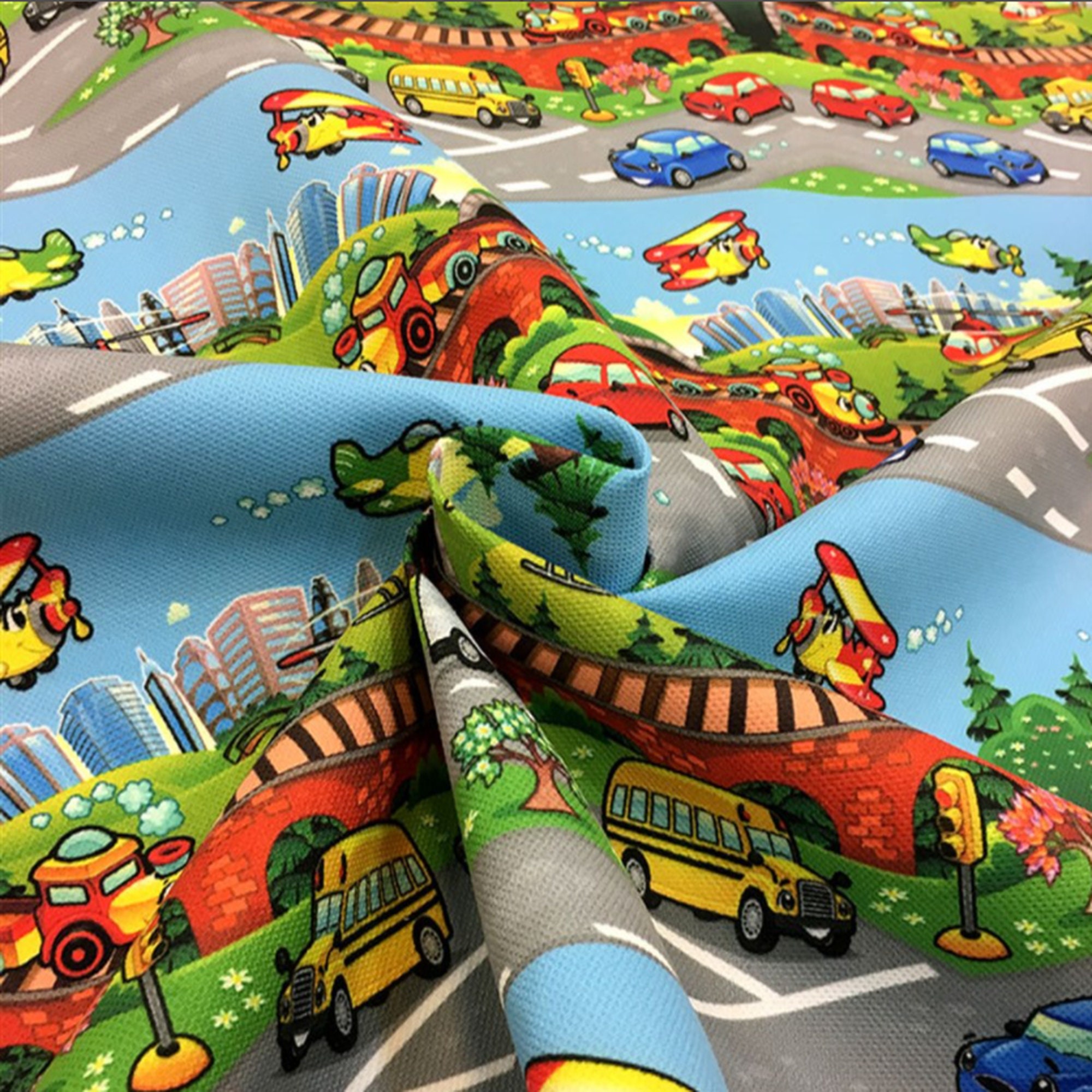 Cute Cars Cotton Quilting Fabric By The Yard Kids Child Home Etsy