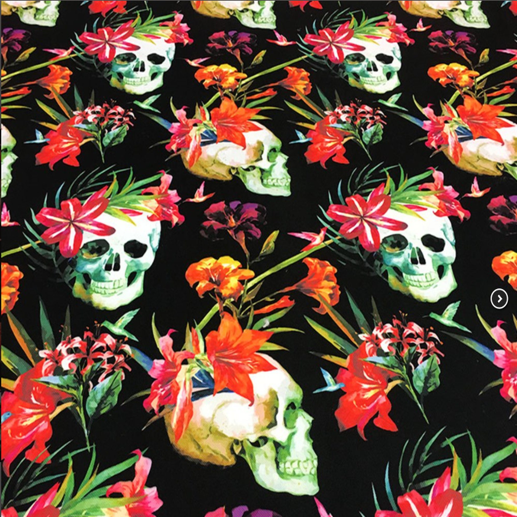 Skull Fabric Cotton Quilting Fabric By The Yard Animal Etsy