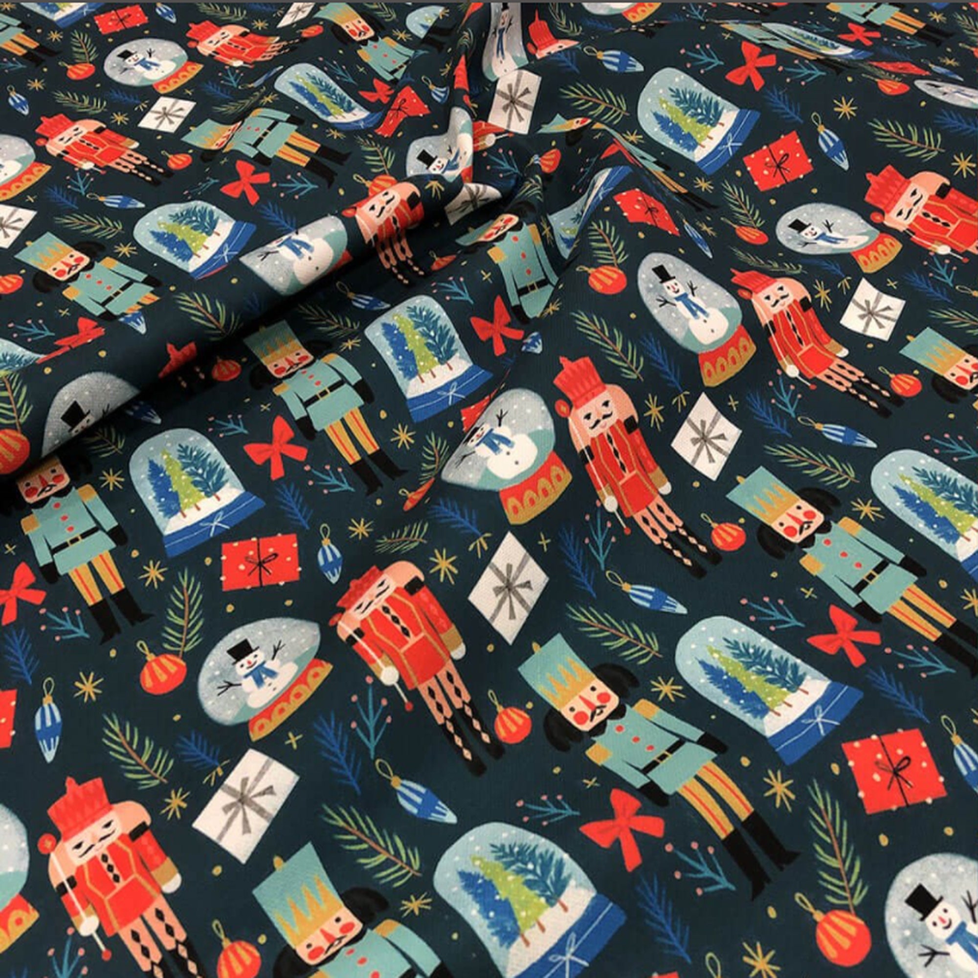 Nutcracker Cotton Fabric By The Yard Kids Child Home Decor Etsy