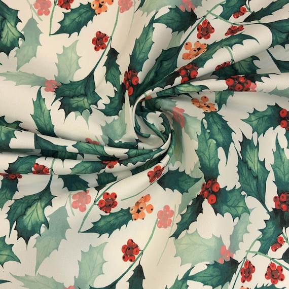 Christmas Cotton Quilting Fabric By The Yard Christmas Gift Etsy