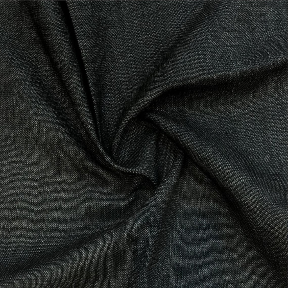 Anthracite Linen Effect Fabric Upholstery Fabric By The Yard | Etsy