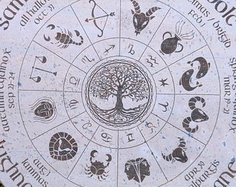 Wheel of the Year Calendar • Engraved Eco Friendly Cork Leather