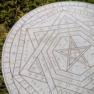 Sigil dei Aemeth Enochian Magic • Engraved Eco Friendly Cork Leather