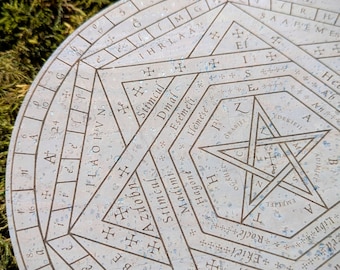 Sigil dei Aemeth Enochian Magic • Engraved Eco Friendly Cork Leather