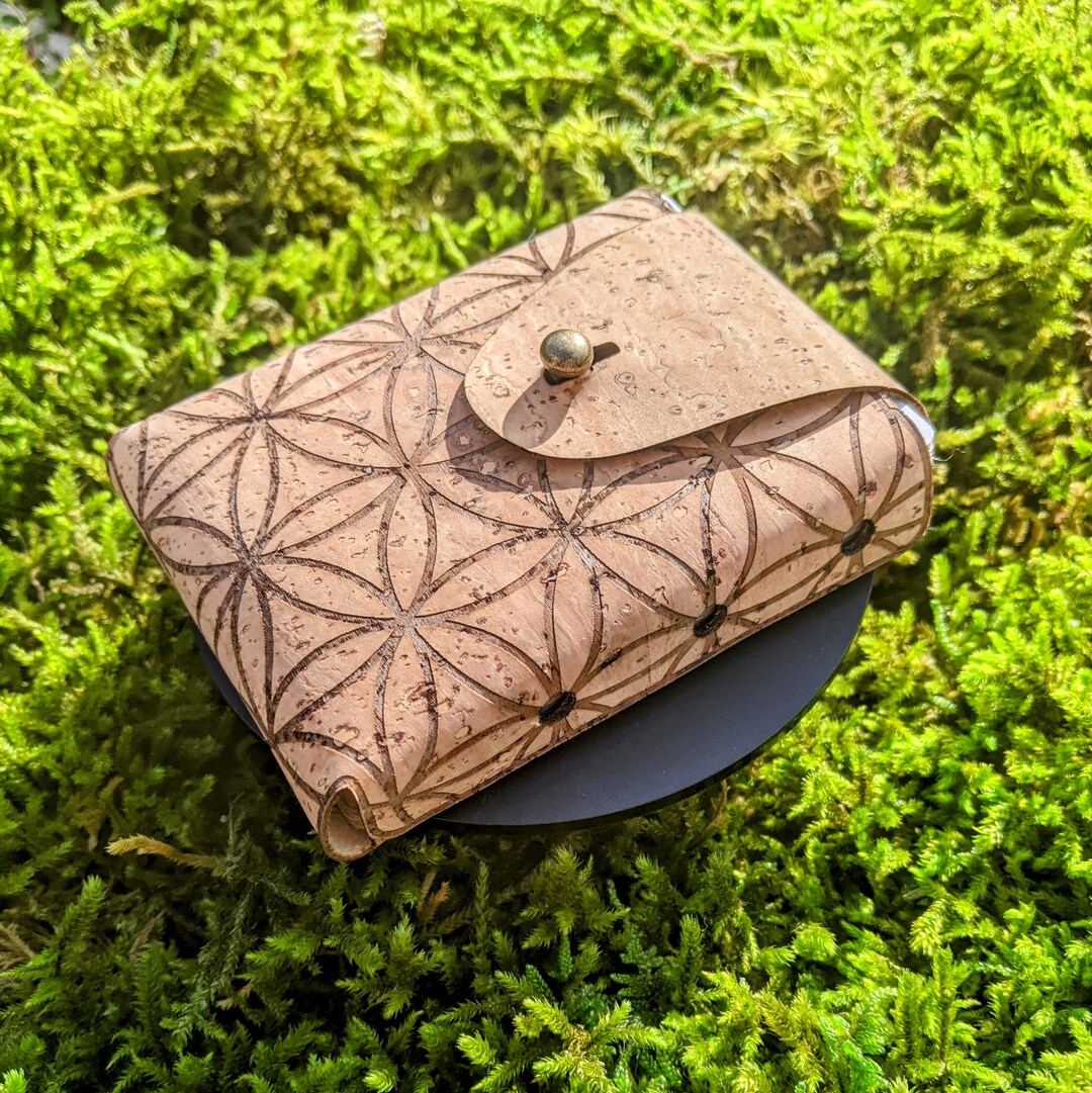 Vegan Leather Card Deck Case Flower of Life Gift Playing Cards Sleeve Eco Friendly Card Player
