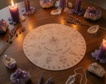 Pendulum Board Signs of Zodiac • Engraved Eco Friendly Cork Leather