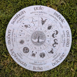 Wheel of the Year Calendar • Engraved Eco Friendly Cork Leather