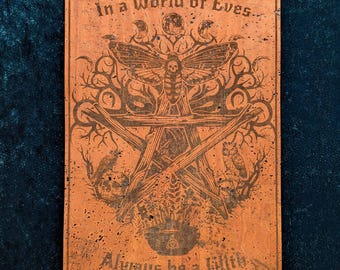 Lilith Dark Goddess Wall Art • Engraved Eco Friendly Cork Leather