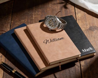 Father's Day Gift,Custom Mens Leather Journal,Personalized Notebook Gift For Men,Gift For Dad,Gift for Grandpa, Father's Day Present Journal