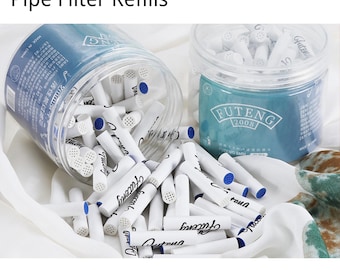6mm/9mm Pipe Filter Refills, Nanocrystalline Mineral Filters for Tobacco Pipe,Activated Carbon Filter Refills,80pcs,Smoking Accessories Gift