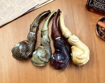 Groomsmen Gifts, Custom Handmade Wood Dragon Claw Tobacco Pipe, Gift For Groomsmen, Groomsmen Pipe,Groomsman Gifts,Wedding Favors,Groom Gift