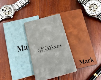 Groomsmen Gifts, Custom Mens Leather Journal, Personalized Notebook Gift For Groomsmen, Groomsmen Signature Pen,Groomsman Gift,Wedding Favor