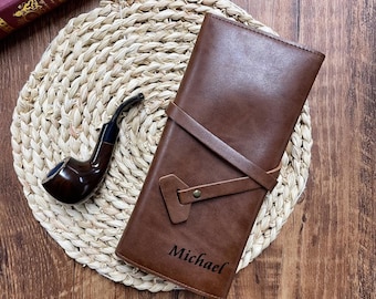 personalised leather tobacco pouch Engraved Pouch: Personalized Rolling Tobacco Case Handmade Leather Tobacco PouchDesigned by the addict Personalized Leather Tobacco Pouch, Handmade
